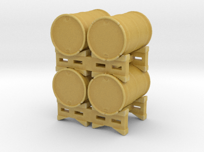 4-55 gal Drums Stack O-scale 3d printed