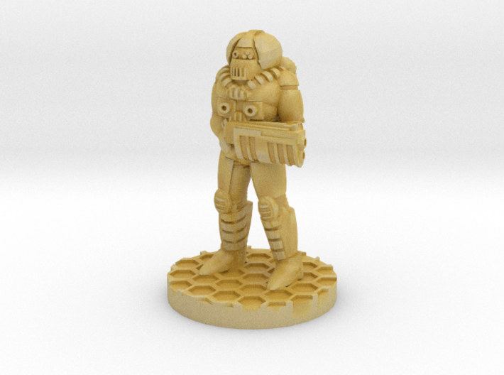Futuristic Firefighter (28mm Scale Miniature) 3d printed