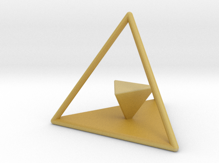 Dual Solids Tetrahedron (no hole) 3d printed
