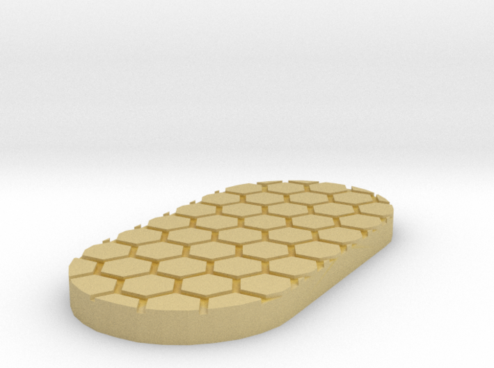 Honeycomb 50mmx25mm Miniature Base Plate 3d printed
