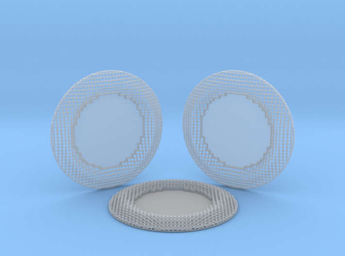 3 Wire Blocks Round Coasters 3d printed