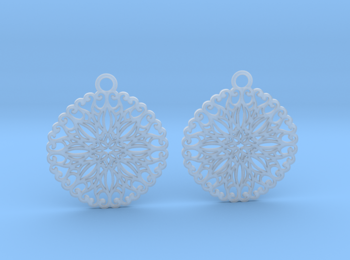 Ornamental earrings no.5 3d printed