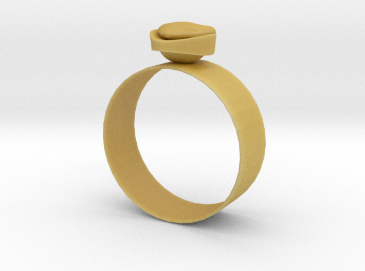 GoldRing &quot;Heart&quot; 3d printed