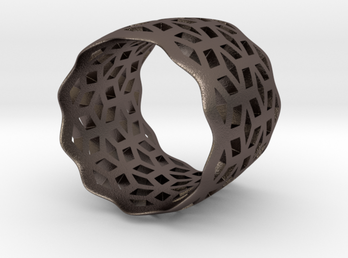 geometric ring 7 3d printed