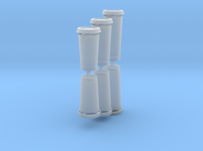 Disposable coffee cups 1:12th- hollow, with lids 3d printed