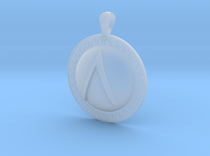 Spartan Shield Pendant 3d printed