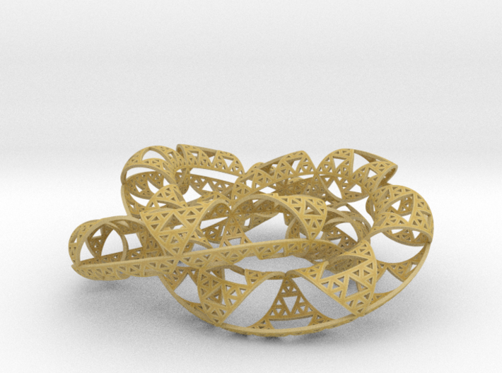 Trefoil Knot with Sierpinski Triangles 3d printed