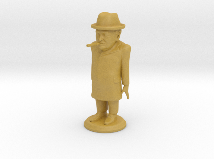 Winston Churchill stylized miniature 3d printed 