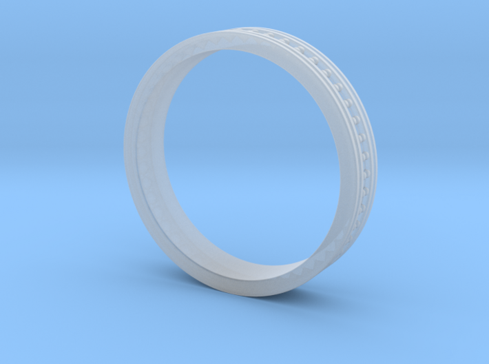 Channel ring with diamonds 3d printed