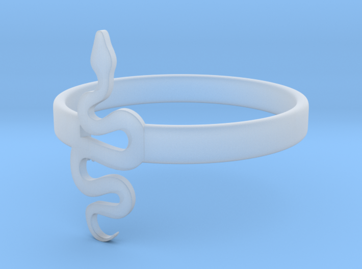 KTFRD05 Filigree Snake Geometric Ring design 3D Pr 3d printed