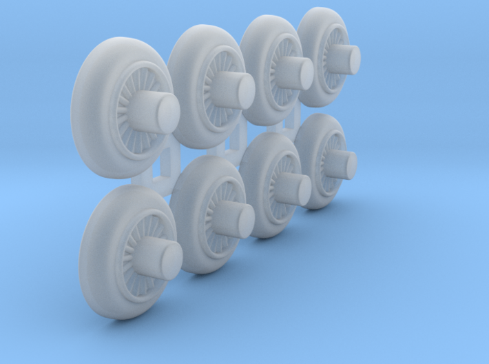 Wooden Railway Wheel - 75% Size - 8 Pack 3d printed