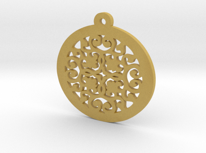 KTPD02 Die Cutting Design Pendant jewelry 3d printed