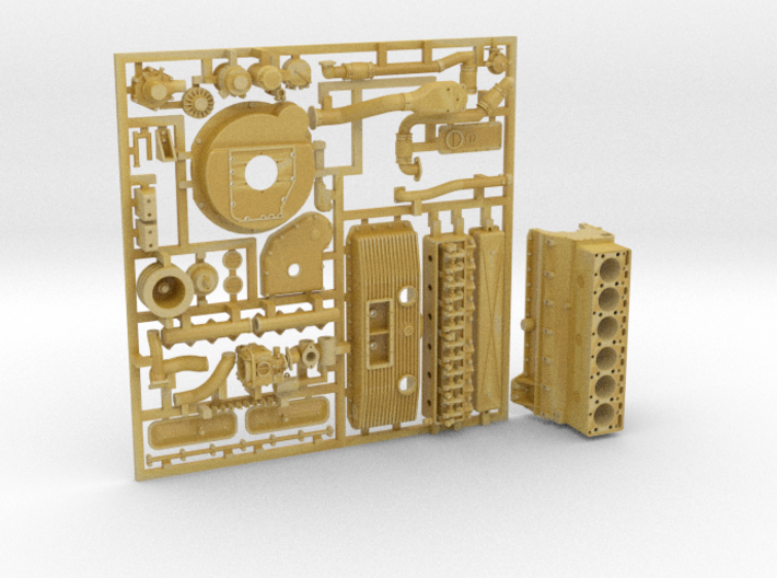 ETS16009 - H39 Engine components (exterior) 3d printed 