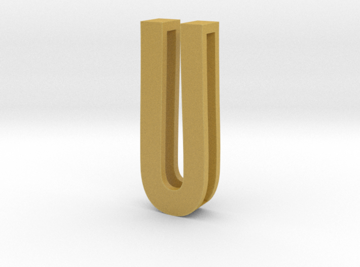 Choker Slide Letters (4cm) - Letter U ver.2 3d printed