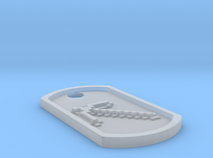 Minecraft Pickaxe Themed Dog Tag 3d printed