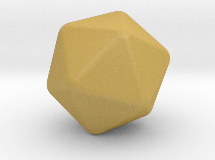 Icosahedron Rounded V2 - 10mm 3d printed 