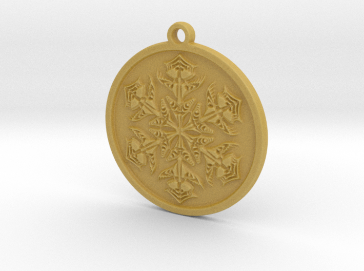 Snowflake pendant 3d printed