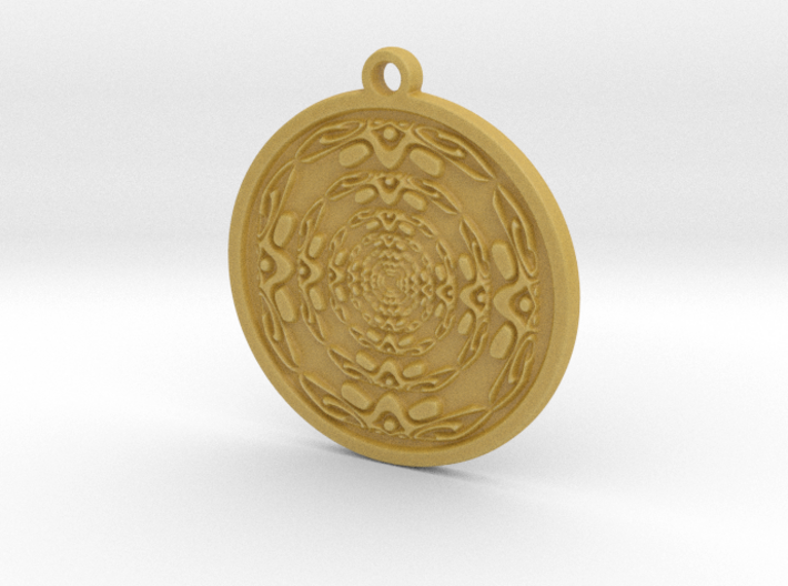 Abstract circle pendant 3d printed