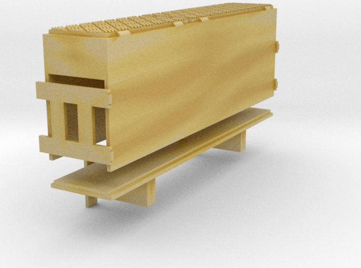 Holzkasten Grove Deckel Riffelblech toolbox 1:50 3d printed