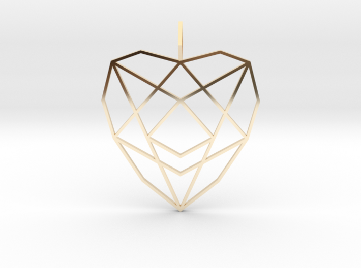 Crystalline Heart Matrix (Flat) 3d printed