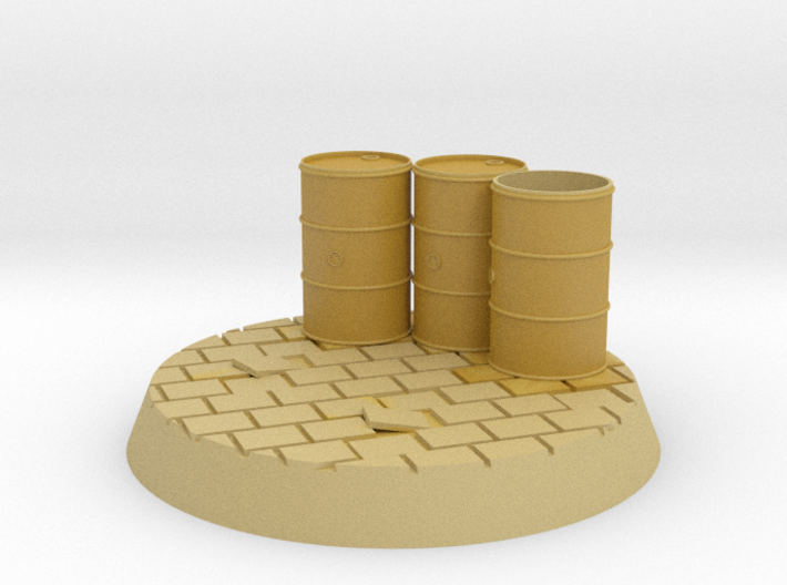 40mm Cobble Base With Drums 3d printed