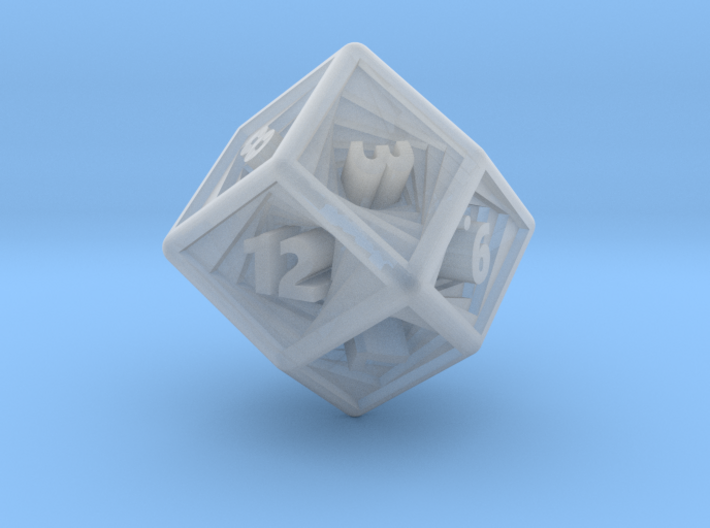 Recursion D12 (rhombic) 3d printed