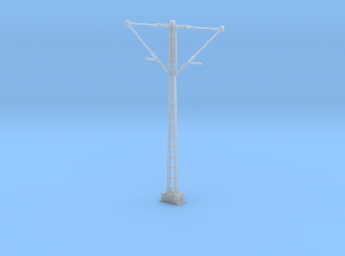 Catenary mast with double arms 70 mm - (1:32) 3d printed