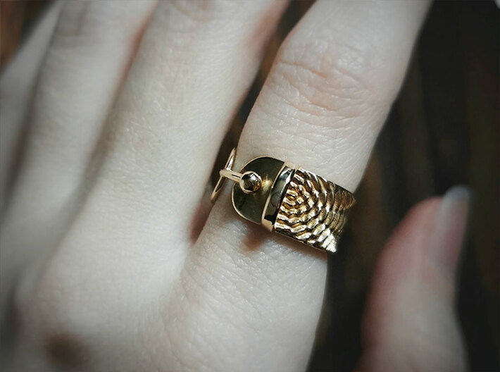 Wave-Particle Duality ✦ Wrap Ring ✦ Sizes 5-7.5 3d printed Photograph: actual product