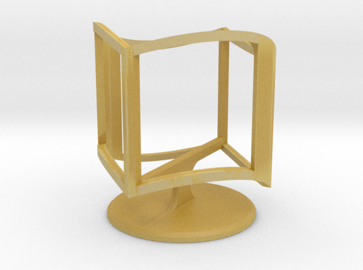 Wireframe Ambiguous Cube with Stand 3d printed