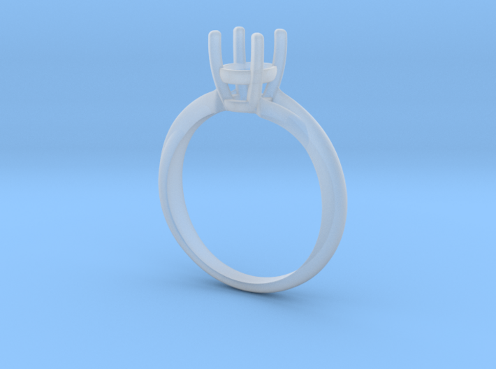 Twisted Oval Gemstone Engagement Ring-O11031OV 3d printed