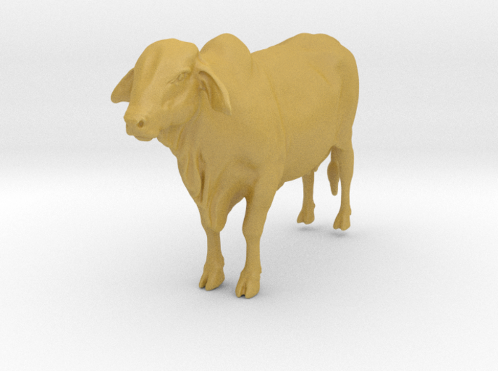 1/64 standing forward brahman cow 3d printed