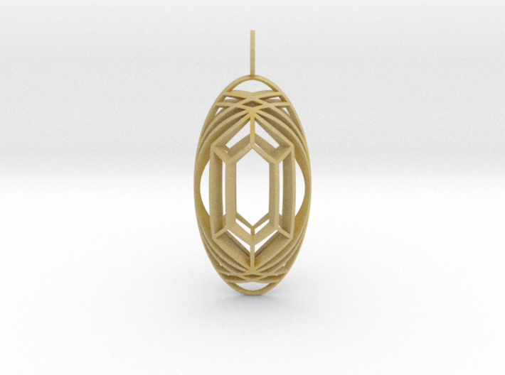 Aura Glow (Faceted Crystal, Double-Domed) 3d printed