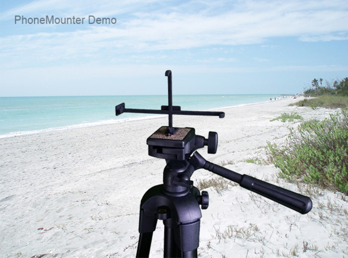 OnePlus Nord CE 3 Lite tripod & stabilizer mount 3d printed PhoneMounter mounted on a tripod