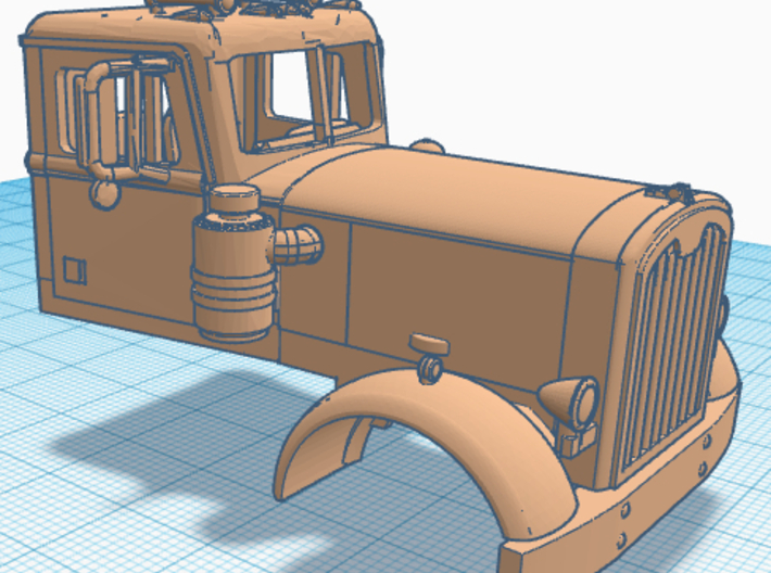 1/50th Early Autocar truck w round fenders 3d printed 