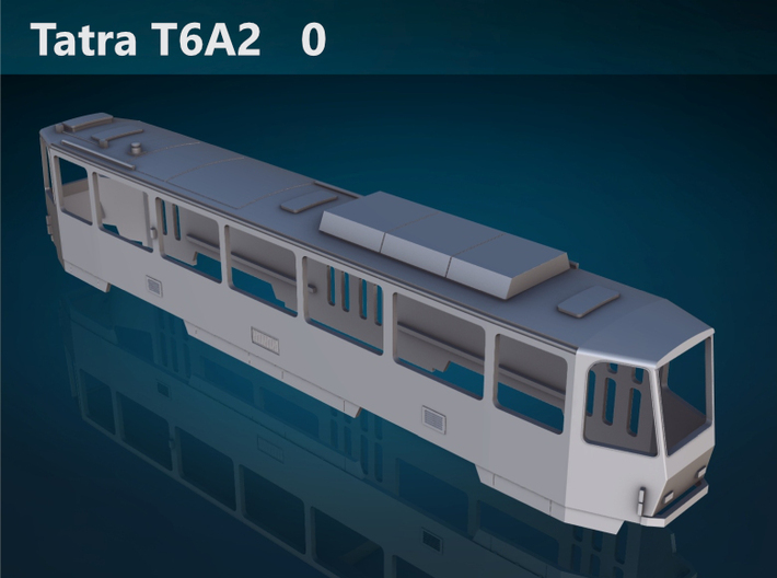 Tatra T6A2 0 Scale [body] 3d printed Tatra T6A2 0 top rendering