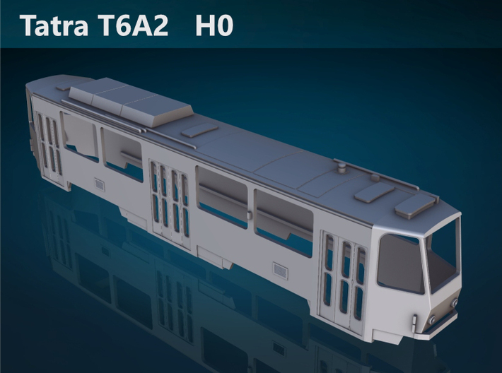 Tatra T6A2 H0 [body] 3d printed Tatra T6A H02 top rendering