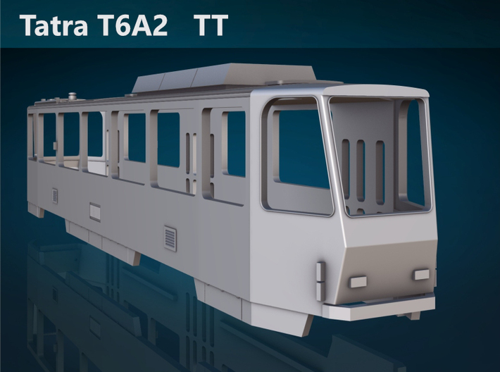 Tatra T6A2 TT [body] 3d printed Tatra T6A2 TT rear rendering