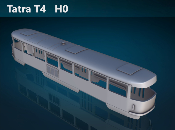 Tatra T4 H0 [body] 3d printed Tatra T4 H0 top rendering