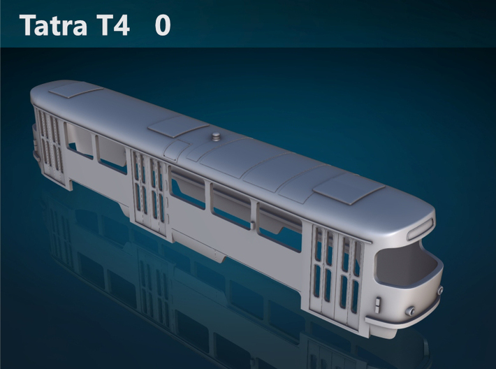 Tatra T4 0 Scale [body] 3d printed Tatra T4 0 top rendering