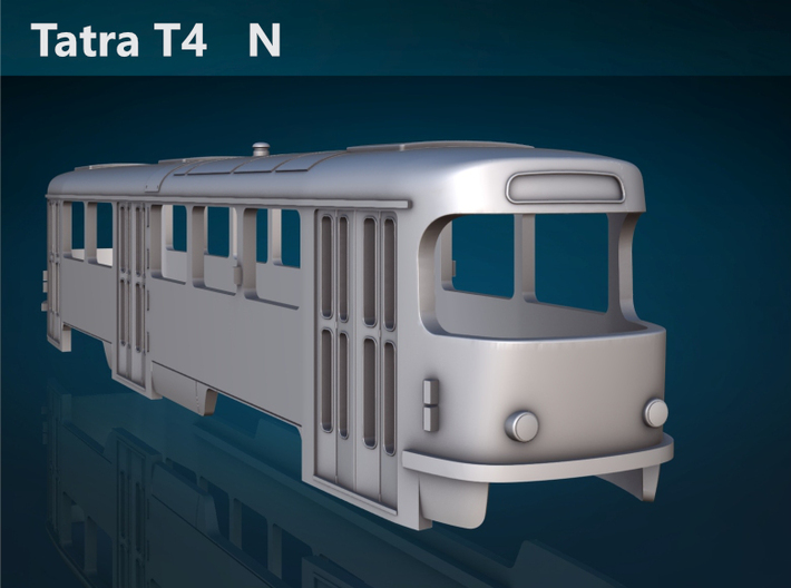 Tatra T4 N [body] 3d printed Tatra T4 N front rendering