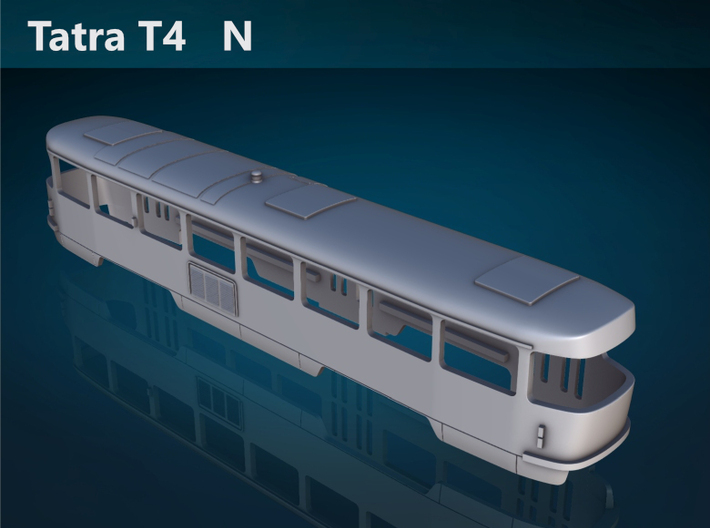 Tatra T4 N [body] 3d printed Tatra T4 N top rendering