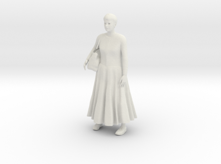 Older lady standing 2 (N scale figure) 3d printed
