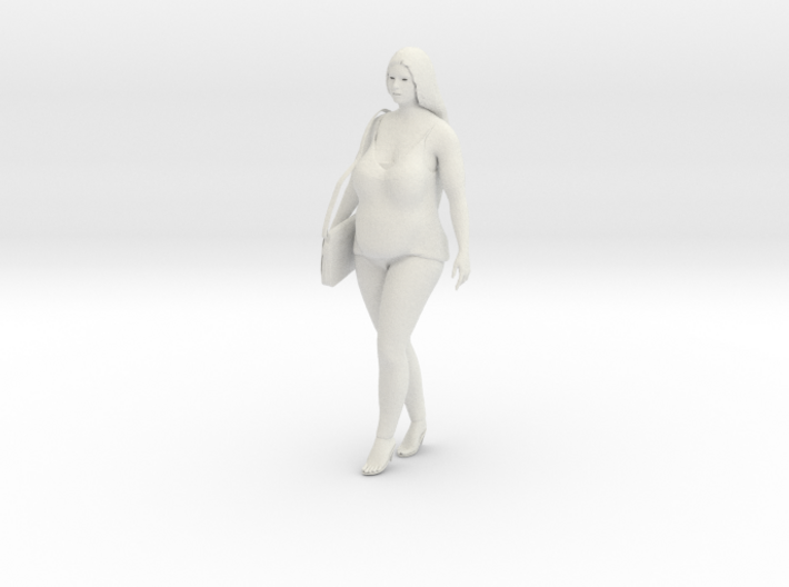 Young woman standing (N scale figure) 3d printed