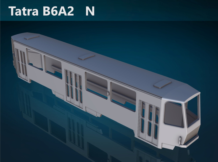 Tatra B6A2 N [body] 3d printed Tatra B6A2 N top rendering