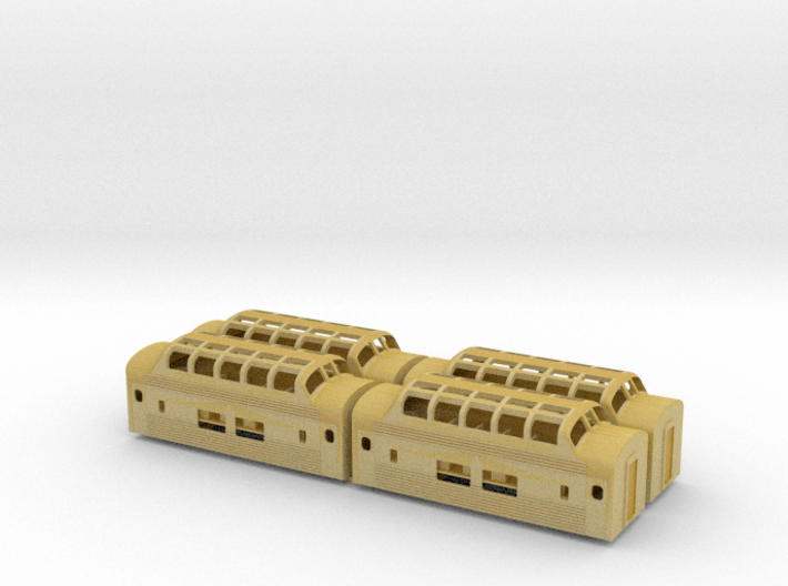 Rokuhan Shorty Observation car - Set of 4 - Zscale 3d printed