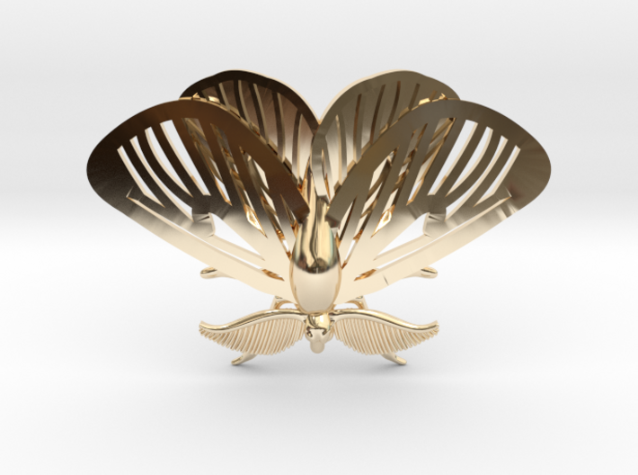 Satin Moth Pendant 3d printed
