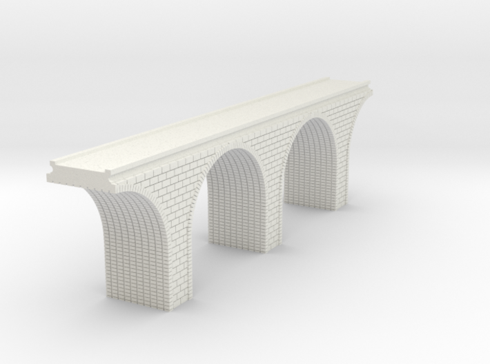 TT Scale Arch Bridge Double Track 1:120 Scale 3d printed