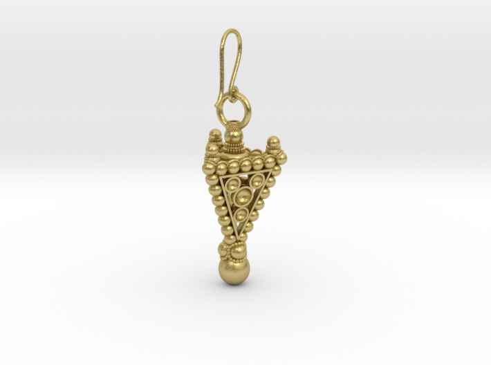 Ancient Power Earring one side 3d printed 