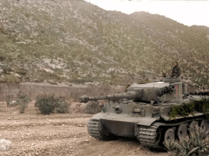 Tank - Tiger - size Small  3d printed Tunisia 1943