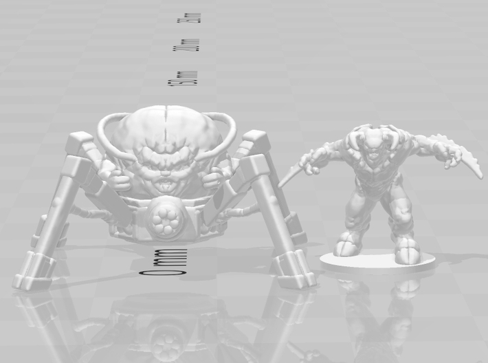 Brainspider Demon 6mm miniature model games epic 3d printed 